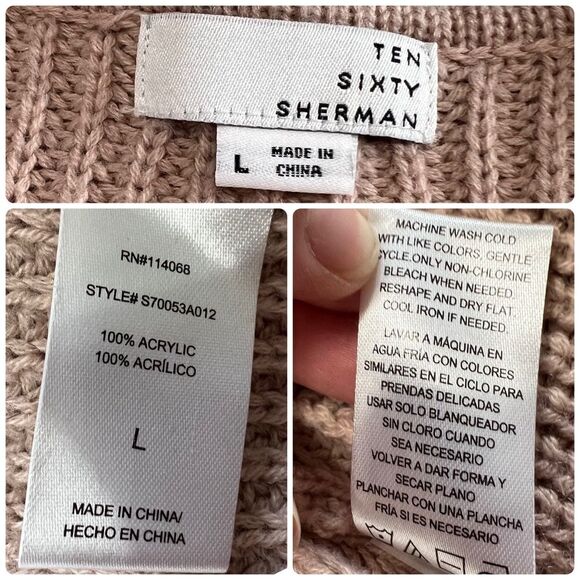 Ten Six Sherman Dusty Pink Knit Open Cardigan - Picture 3 of 3